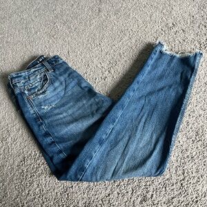 American Eagle Strigid Distressed Mom Jeans Size 8 Short